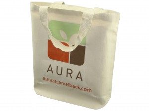 Custom reusable tote bag for spa and retail