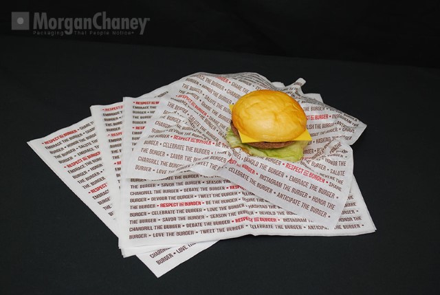 Custom food wraps, hamburger wraps, wax sheets
