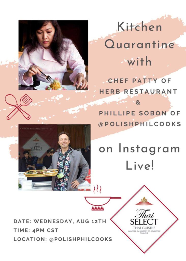 Example of an Instagram live event advertisement for a chef