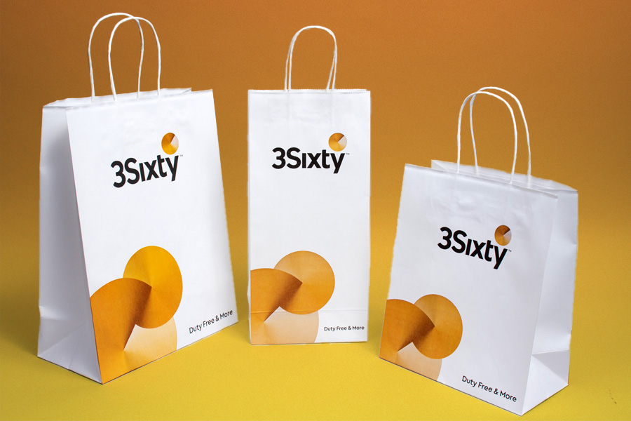 custom paper shopping bag. 3Sixty