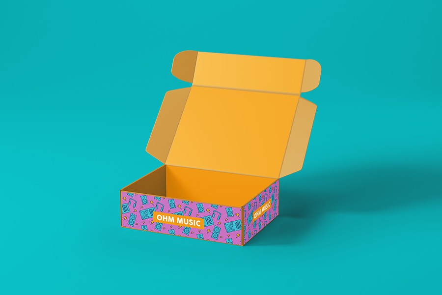 colorful ecommerce box