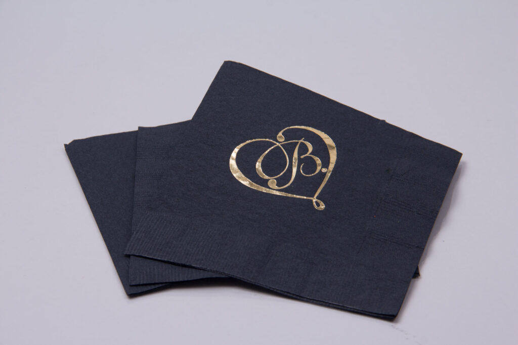 custom branded napkins with a logo